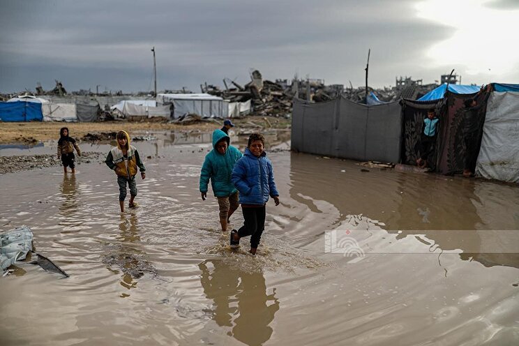 Gaza’s displaced endure cold and rain as children face ongoing hardship