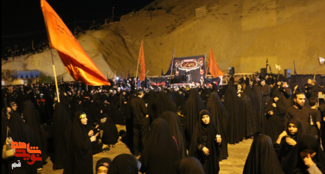 عزاداری شام غریبان در یادمان شهدای کوه خضر نبی قم برگزار شد