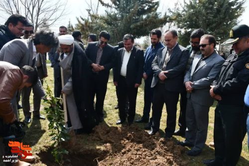 غرس نهال بمناسبت بزرگداشت روز شهدا