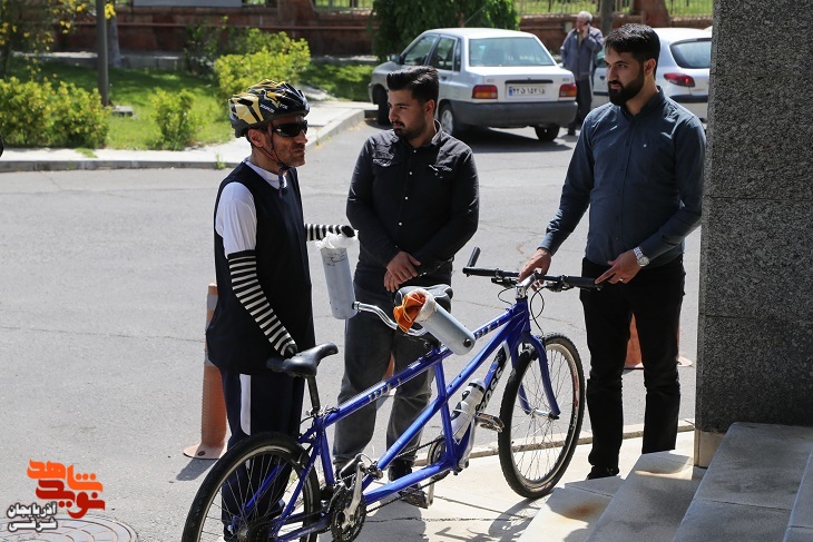 کاروان دوچرخه‌سواری جانبازان بصیر آذربایجان شرقی به حرم مطهر امام (ره)