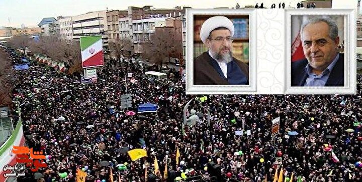 قدردانی امام جمعه تبریز و استاندار آذربایجان شرقی از حضور حماسی مردم در راهپیمایی ۲۲ بهمن