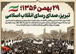 روایت ریشه‌ها و دستاورد‌های قیام ۲۹ بهمن تبریز در قالب اینفوگرافیک