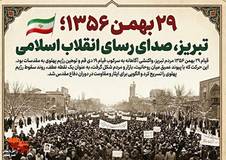 روایت ریشه‌ها و دستاورد‌های قیام ۲۹ بهمن تبریز در قالب اینفوگرافیک