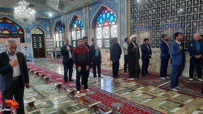 زیارت دورهای جمعی از مروجان فرهنگ ایثار و شهادت- بیست و چهارم اسفندماه ۱۴۰۲ گلزار شهدای امامزاده یحیی(ع) شهرستان سمنان
